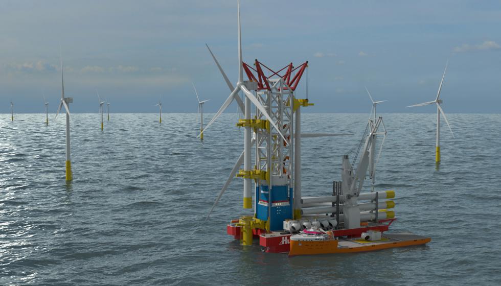 Windfarm installation vessel