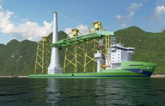 Huisman levert high-tech Offshore Mastkraan voor windturbine installatie