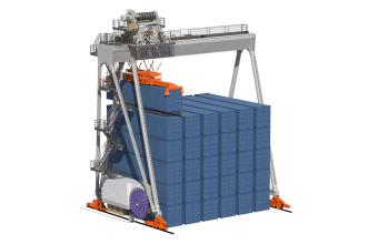 豪氏威马轨道式自动集装箱堆垛起重机进军港口及物流市场