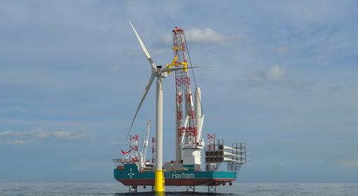 豪氏威马获HAVFRAM新建风电安装船3000吨级绕桩式起重机订单
