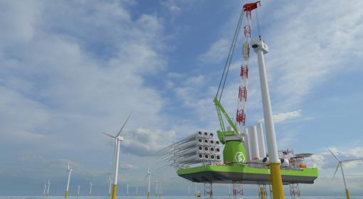 Huisman tekent contract voor Leg Encircling Crane van 2.600mt voor tweede windturbine-installatieschip van Eneti