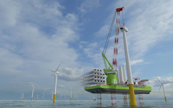 Huisman tekent contract voor Leg Encircling Crane van 2.600mt voor tweede windturbine-installatieschip van Eneti