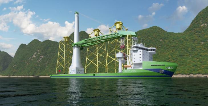 Huisman levert high-tech Offshore Mastkraan voor windturbine installatie