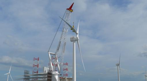 豪氏威马将为Hanwha Ocean交付2600吨绕桩式起重机