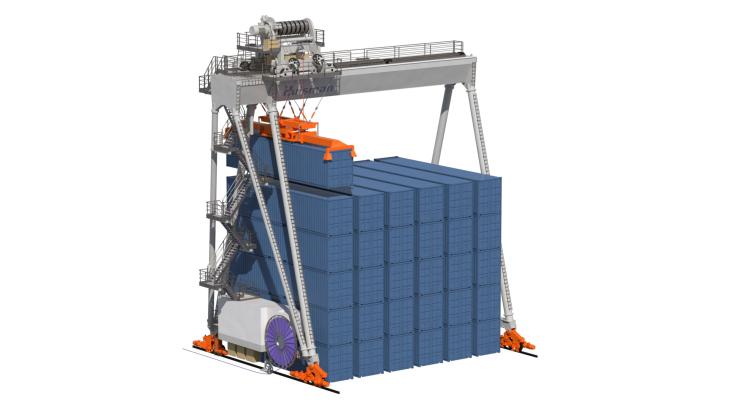 豪氏威马轨道式自动集装箱堆垛起重机进军港口及物流市场