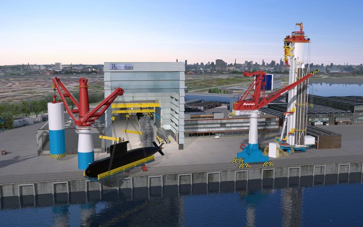 Submarine Handling Crane completes Huisman facility for walrus-class submarine replacement