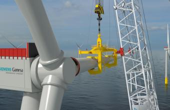 Huisman integrates system for controlled blade installation into cranes for Havfram
