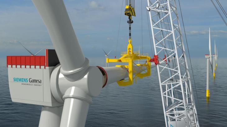 Huisman integrates system for controlled blade installation into cranes for Havfram