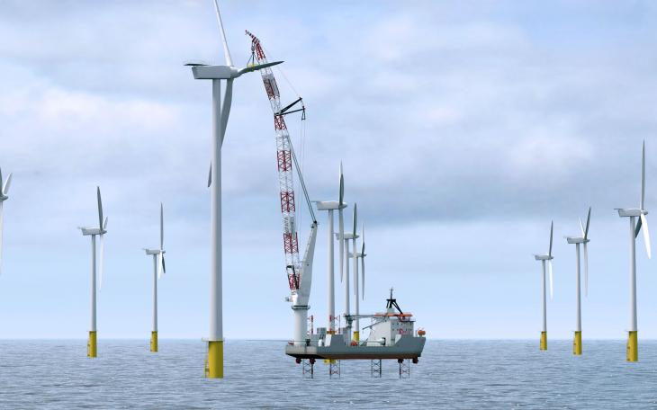 Huisman introduceert nieuw type kraan voor onderhoud offshore wind turbines