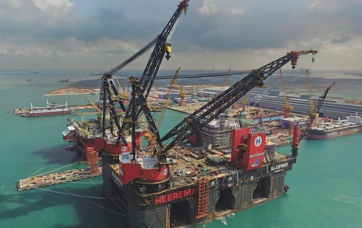 10,000mt Tub Mounted Cranes, Sleipnir, Heerema