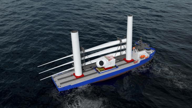 Huisman ontwikkelt Jones Act-goedgekeurde oplossing voor de toevoer van windturbine-onderdelen in Amerikaanse wateren.